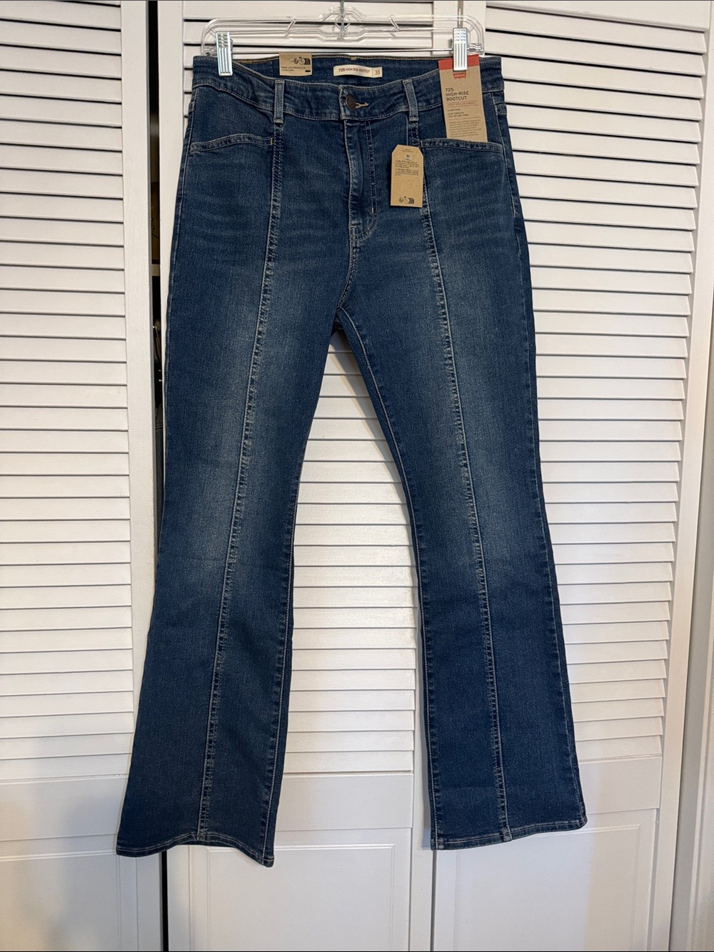 Levi's Dark Blue Flare Jeans - High Rise